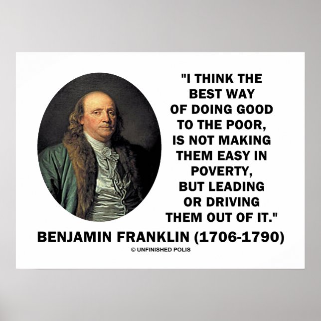 Affiches Benjamin Franklin Meilleure Façon De Faire Le Bien (Devant)