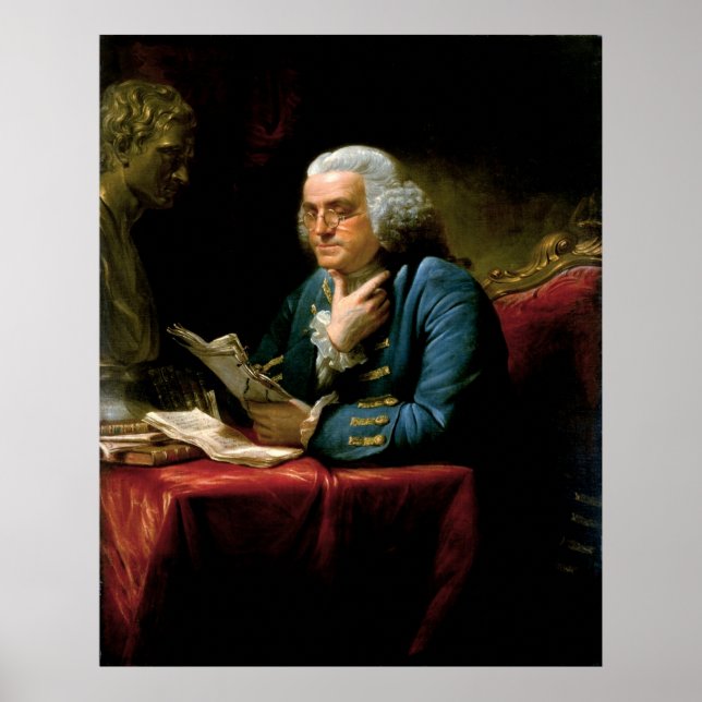 Affiches BENJAMIN FRANKLIN Portrait de David Martin (Devant)