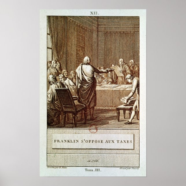 Affiches Benjamin Franklin présente son opposition (Devant)