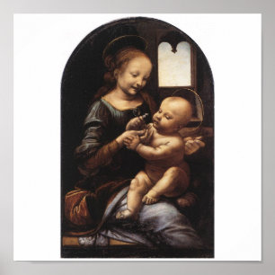 Affiches Benois Madonna par Leonardo da Vinci circa 1478