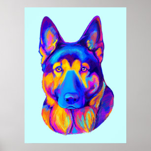 Affiches Berger allemand en couleurs