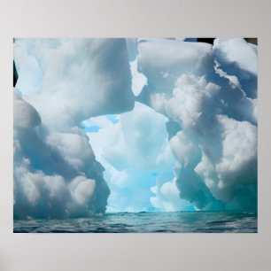 Affiches Bergs de glace au large de la pointe sud du Sud