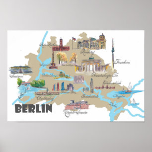 Affiches Berlin accentue la carte