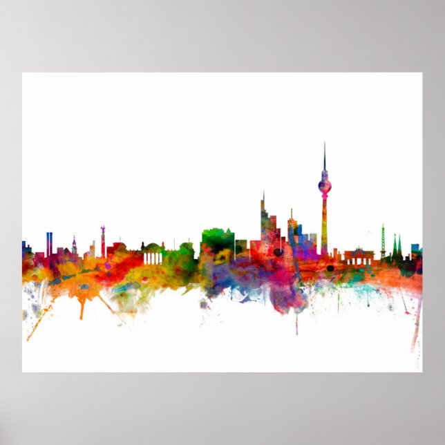 Affiches Berlin Allemagne Skyline (Devant)