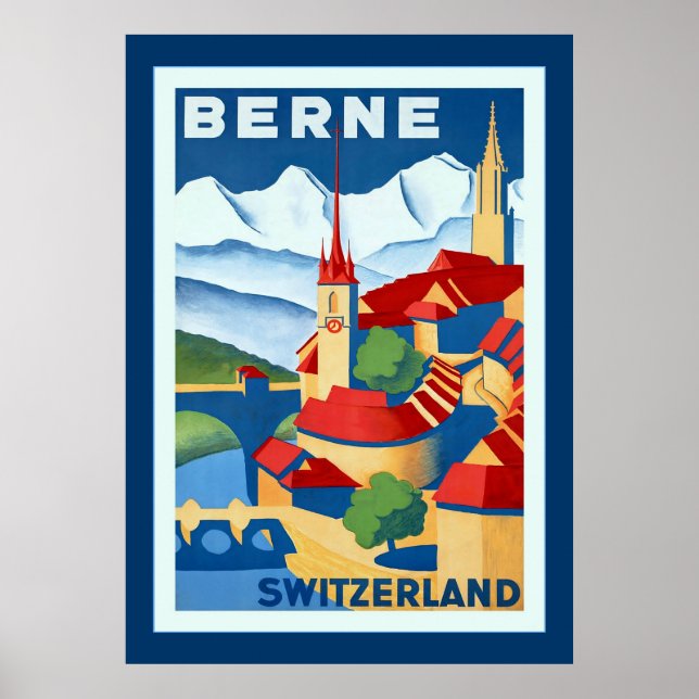 Affiches Berne ~ Suisse ~Vintage Suisse (Devant)