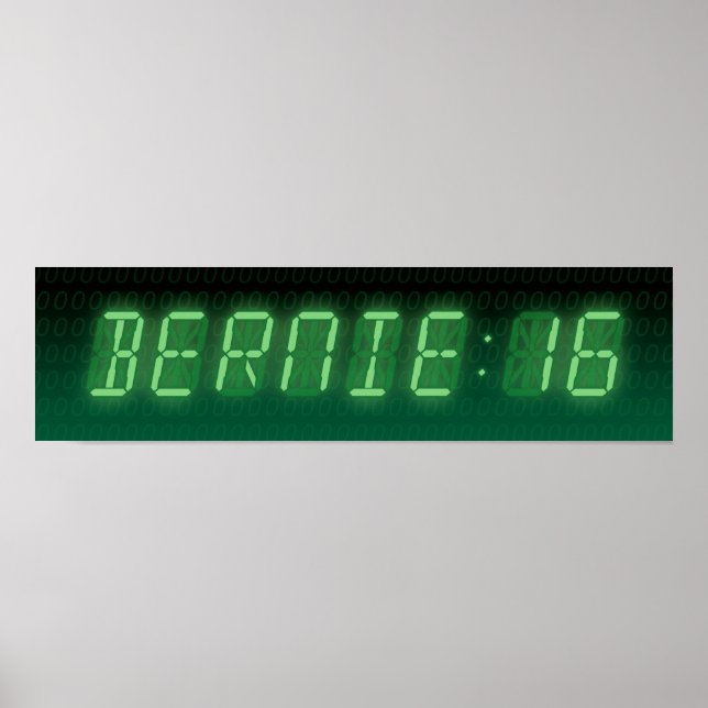 Affiches Bernie Sanders Digital Readout (Devant)