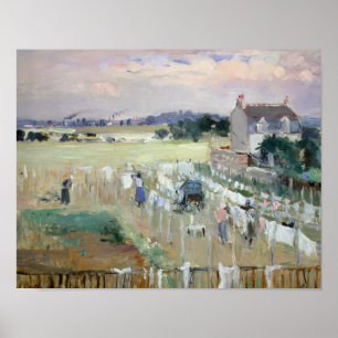 Affiches Berthe Morisot - Hanging the Laundry out to Dry
