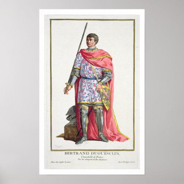 Affiches Bertrand du Guesclin (1320-80) de Receuil des E (Devant)