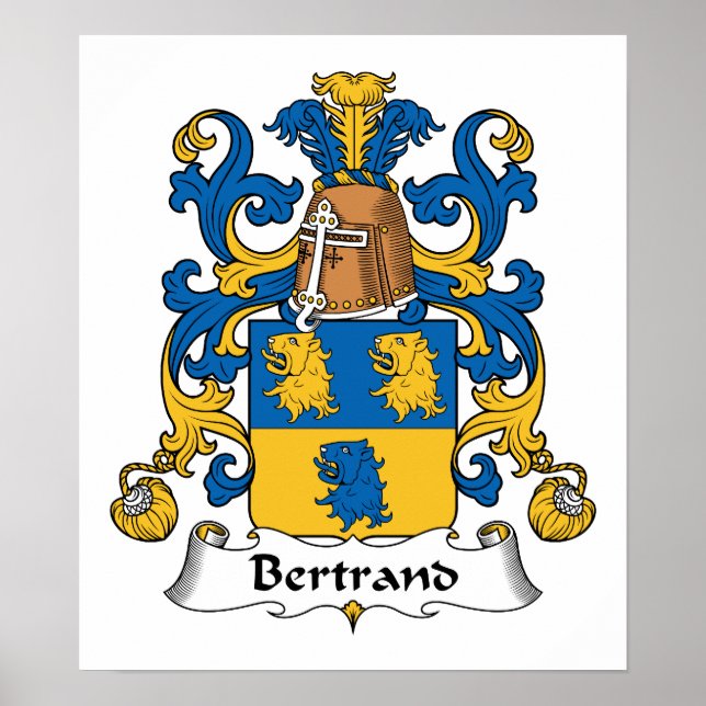 Affiches Bertrand Family Crest (Devant)