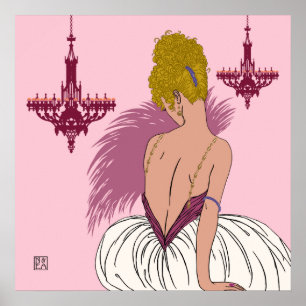 Affiches Bianca dans le rose - copies/affiches