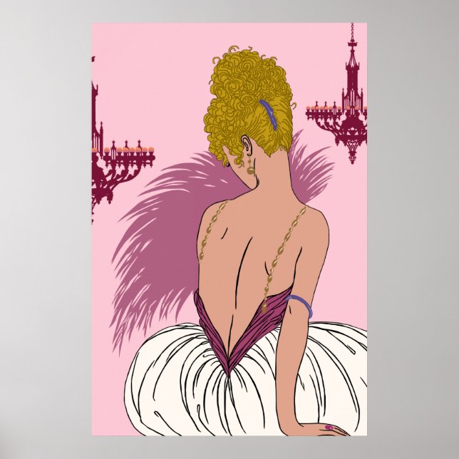 Affiches Bianca en rose - 24 x 36 Imprimer (Devant)