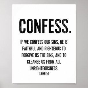 Affiches Bible Verset Typographie Imprimer Christian 1 Jean