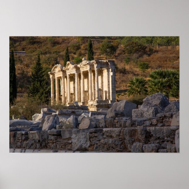 Affiches Bibliothèque Des Ruines De Celsus (Devant)