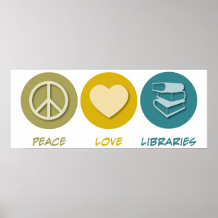 Affiches Bibliothèques d'amour de paix