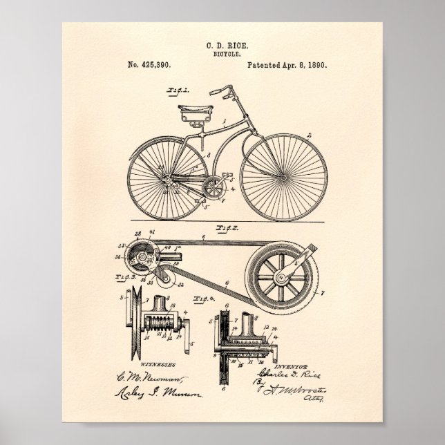 Affiches Bicycle 1890 Art Brevet - Vieux Poivre (Devant)