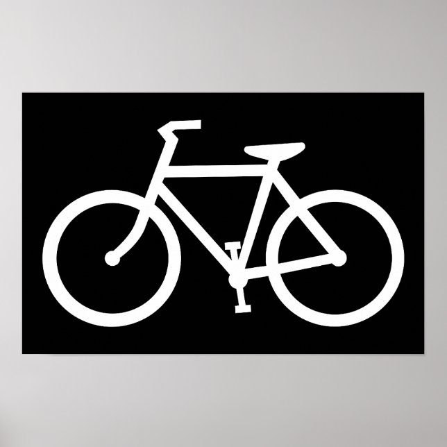 Affiches bicycle silhouette (Devant)