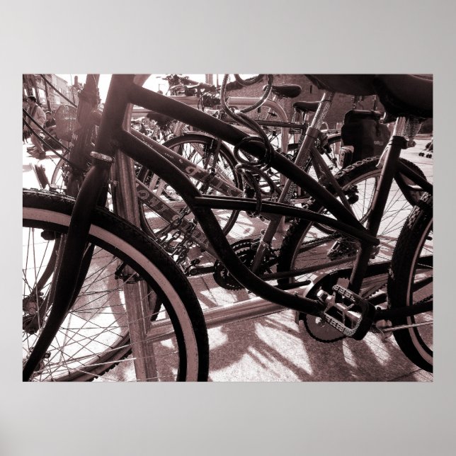 Affiches Bicyclette - Chaud Tone B&W (Devant)