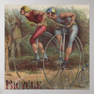 Affiches Bicyclettes victoriennes haute roue