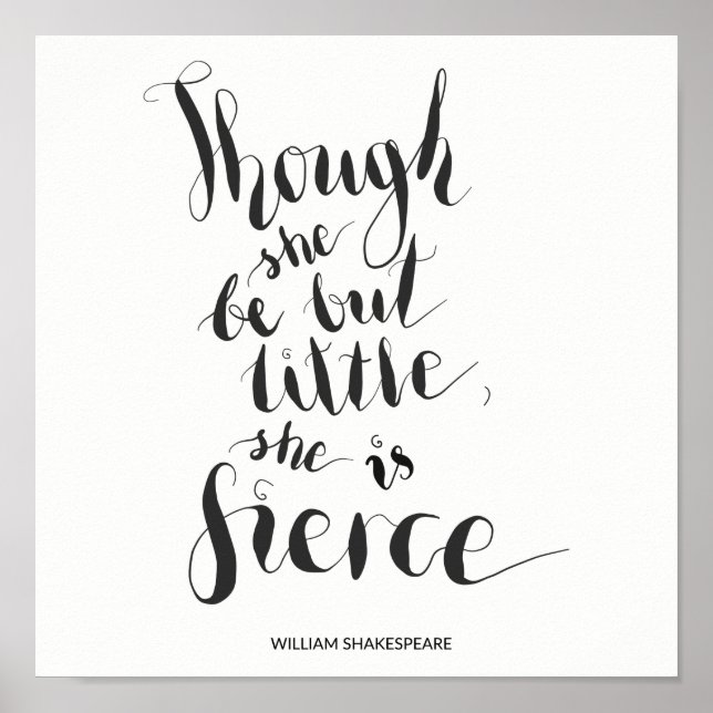 Affiches Bien qu'elle soit petite, elle est une citation fé (Devant)