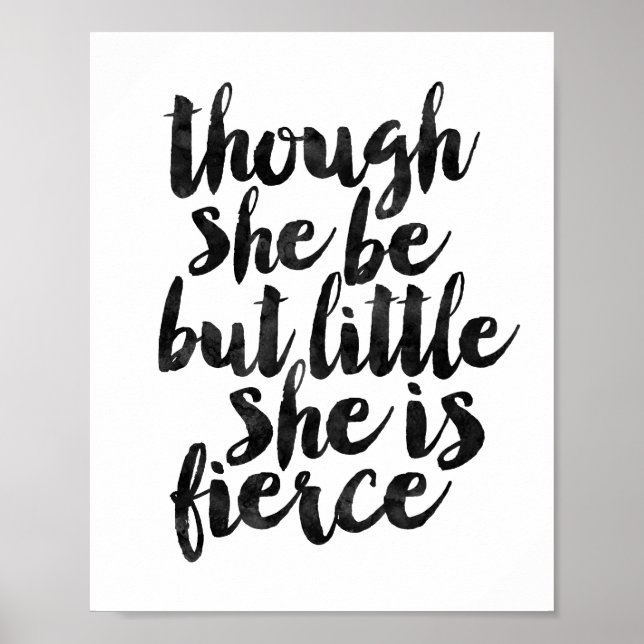 Affiches Bien Qu'Elle Soit Si Petite Elle Est Fierce (Devant)