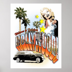 Affiches bienvenue à hollywood