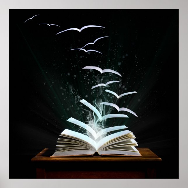 Affiches Bienvenue dans le monde magique de la lecture ! (Devant)