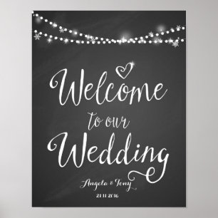 Affiches Bienvenue dans notre version imprimée mariage