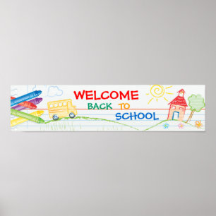 Affiches Bienvenue sur la bannière de l'école