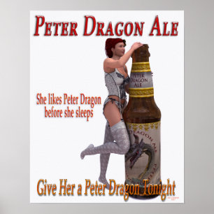 Affiches Bière anglaise de dragon de Peter avant qu'elle