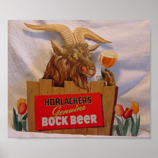Affiches Bière Bock authentique de Horlacher