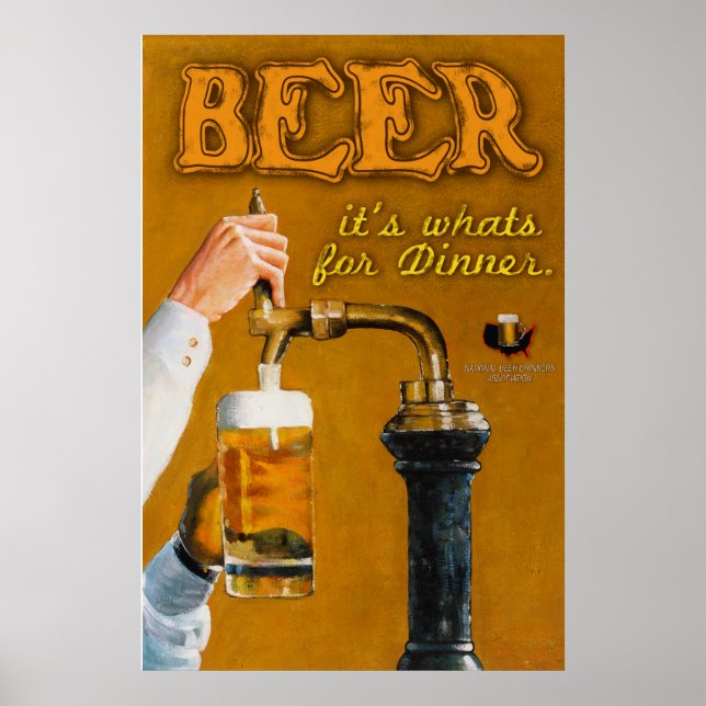 Affiches Bière C'est quoi pour le dîner (Devant)