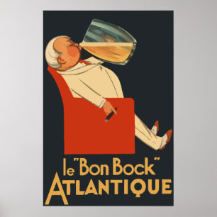 Affiches Bière rétro française et Le Bon Bock