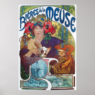 Affiches Bieres de la Meuse, Mucha