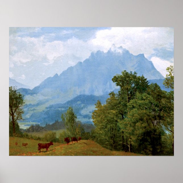Affiches Bierstadt - Mont Pilatus (Devant)