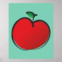 Big Red Apple Drawing
