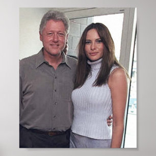 Affiches Bill Clinton & Melania Trump À L'Open Américain De