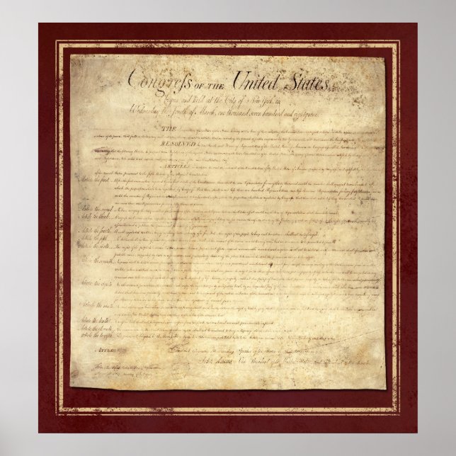 Affiches Bill of Rights (Devant)