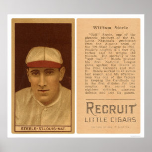 Affiches Bill Steele Cardinals Baseball 1912