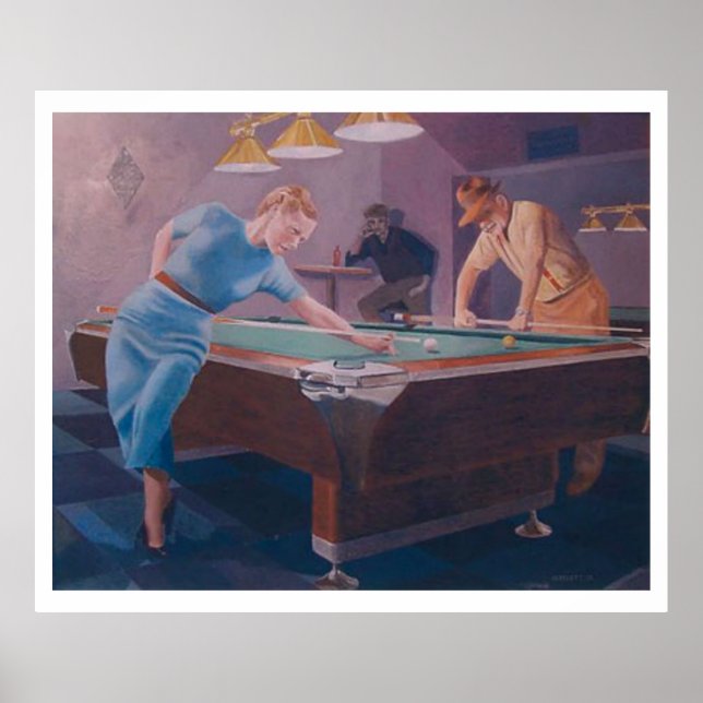 Affiches Billard Dame (Devant)