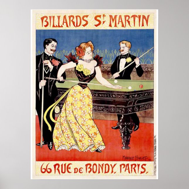 Affiches Billard St. Martins, Paris (Devant)
