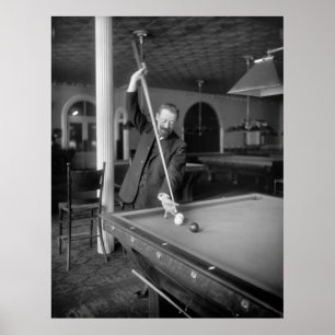 Affiches Billard Trick Shot, début des années 1900