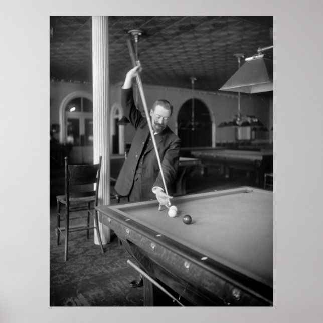 Affiches Billard Trick Shot, début des années 1900 (Devant)