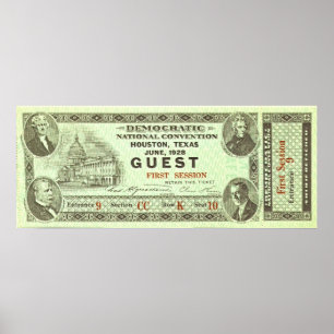 Affiches Billets de la Convention nationale démocratique 19