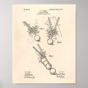 Affiches Billiard Bridge 1908 Patent Art - Old Peper
