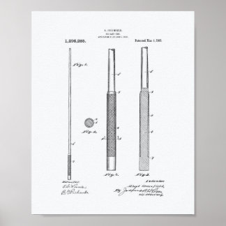 Affiches Billiard Cue 1919 Art Brevet - Livre blanc