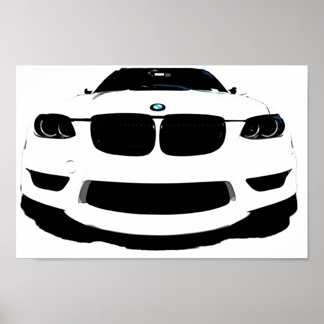 Affiches ~Bimmer~ POP ART AUTO POSTER, CUSTOMISEZ-LE ! (Devant)