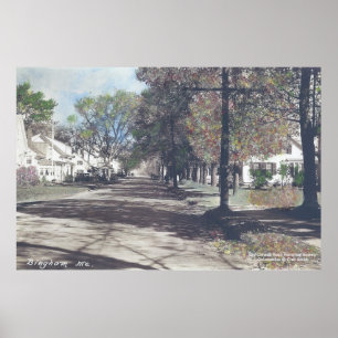 Affiches Bingham, Maine - scène d'automne sur la rue