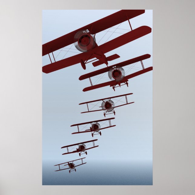 Affiches Biplane rétro (Devant)
