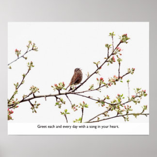 Affiches Bird Singer une chanson joyeuse