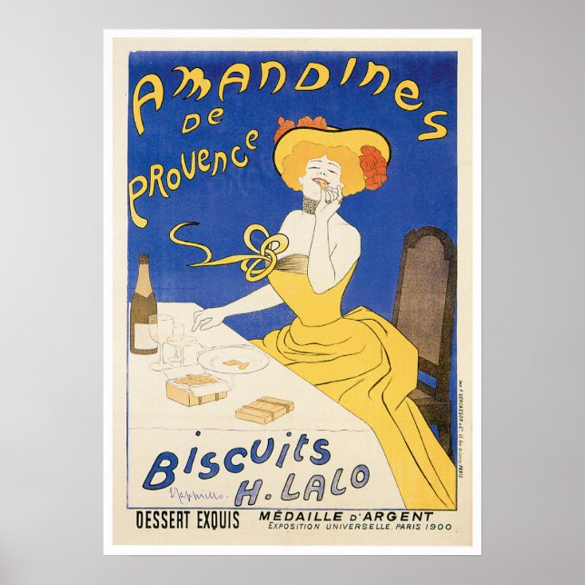 Affiches Biscuits Amandines Alimentation Vintage (Devant)